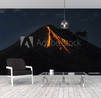 Picture of Arenal Volcano Costa Rica Erupting